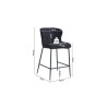 LISERON, chaise de comptoir hauteur 96,5 cm - tissu bouclette - 4 coloris
