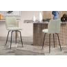 LAURIER, chaise de comptoir hauteur 103 cm - tissu doux - assise pivotante - 5 coloris