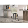 LAURIER, chaise de comptoir hauteur 103 cm - tissu doux - assise pivotante - 5 coloris