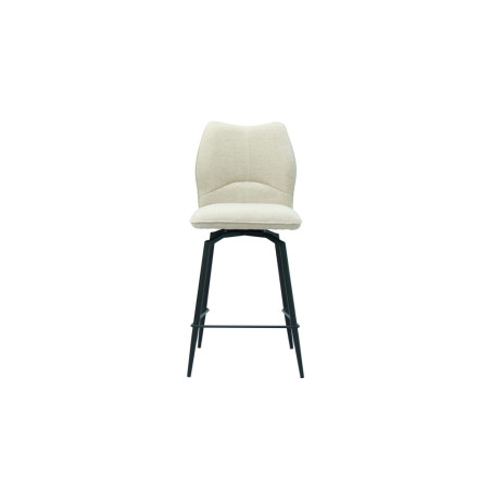 LAURIER, chaise de comptoir hauteur 103 cm - tissu doux - assise pivotante - 5 coloris