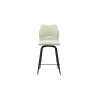 LAURIER, chaise de comptoir hauteur 103 cm - tissu doux - assise pivotante - 5 coloris