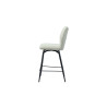 LAURIER, chaise de comptoir hauteur 103 cm - tissu doux - assise pivotante - 5 coloris