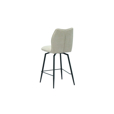 LAURIER, chaise de comptoir hauteur 103 cm - tissu doux - assise pivotante - 5 coloris