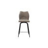 LAURIER, chaise de comptoir hauteur 103 cm - tissu doux - assise pivotante - 5 coloris