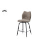 LAURIER, chaise de comptoir hauteur 103 cm - tissu doux - assise pivotante - 5 coloris