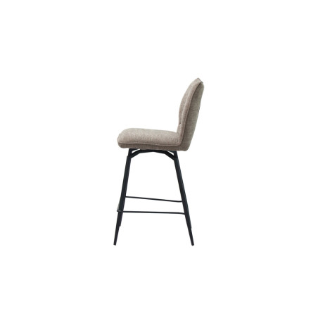 LAURIER, chaise de comptoir hauteur 103 cm - tissu doux - assise pivotante - 5 coloris