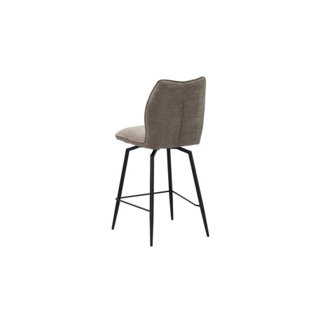 LAURIER, chaise de comptoir hauteur 103 cm - tissu doux - assise pivotante - 5 coloris
