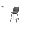 LAURIER, chaise de comptoir hauteur 103 cm - tissu doux - assise pivotante - 5 coloris