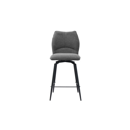 LAURIER, chaise de comptoir hauteur 103 cm - tissu doux - assise pivotante - 5 coloris