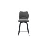 LAURIER, chaise de comptoir hauteur 103 cm - tissu doux - assise pivotante - 5 coloris