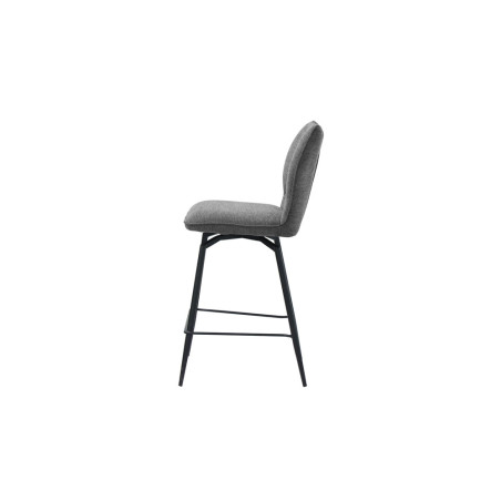 LAURIER, chaise de comptoir hauteur 103 cm - tissu doux - assise pivotante - 5 coloris