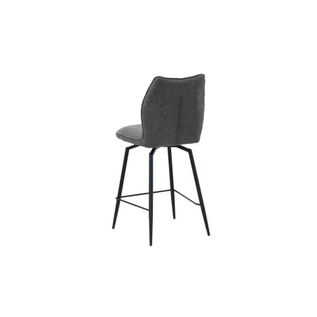 LAURIER, chaise de comptoir hauteur 103 cm - tissu doux - assise pivotante - 5 coloris