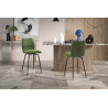 LAURIER, chaise de comptoir hauteur 103 cm - tissu doux - assise pivotante - 5 coloris