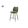LAURIER, chaise de comptoir hauteur 103 cm - tissu doux - assise pivotante - 5 coloris
