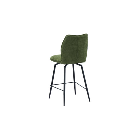 LAURIER, chaise de comptoir hauteur 103 cm - tissu doux - assise pivotante - 5 coloris