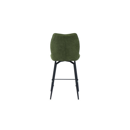 LAURIER, chaise de comptoir hauteur 103 cm - tissu doux - assise pivotante - 5 coloris