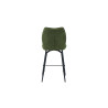 LAURIER, chaise de comptoir hauteur 103 cm - tissu doux - assise pivotante - 5 coloris