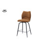 LAURIER, chaise de comptoir hauteur 103 cm - tissu doux - assise pivotante - 5 coloris