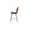 LAURIER, chaise de comptoir hauteur 103 cm - tissu doux - assise pivotante - 5 coloris