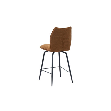 LAURIER, chaise de comptoir hauteur 103 cm - tissu doux - assise pivotante - 5 coloris