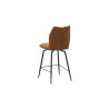 LAURIER, chaise de comptoir hauteur 103 cm - tissu doux - assise pivotante - 5 coloris