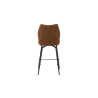 LAURIER, chaise de comptoir hauteur 103 cm - tissu doux - assise pivotante - 5 coloris
