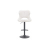 MURIER, chaise de bar hauteur 100-121 cm - tissu doux - hauteur réglable - pieds en métal noir - 7 coloris