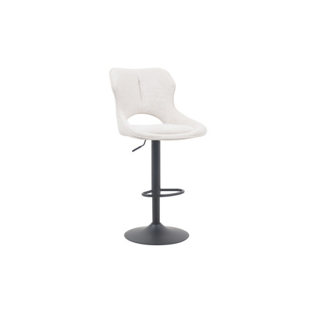 MURIER, chaise de bar hauteur 100-121 cm - tissu doux - hauteur réglable - pieds en métal noir - 7 coloris