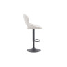 MURIER, chaise de bar hauteur 100-121 cm - tissu doux - hauteur réglable - pieds en métal noir - 7 coloris
