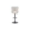MURIER, chaise de bar hauteur 100-121 cm - tissu doux - hauteur réglable - pieds en métal noir - 7 coloris