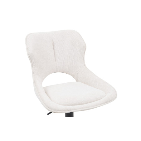 MURIER, chaise de bar hauteur 100-121 cm - tissu doux - hauteur réglable - pieds en métal noir - 7 coloris
