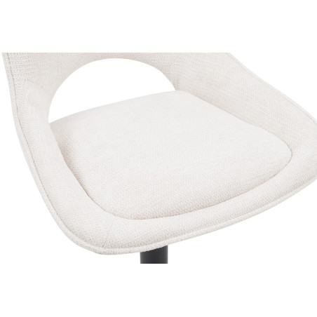 MURIER, chaise de bar hauteur 100-121 cm - tissu doux - hauteur réglable - pieds en métal noir - 7 coloris