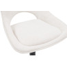 MURIER, chaise de bar hauteur 100-121 cm - tissu doux - hauteur réglable - pieds en métal noir - 7 coloris