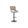 MURIER, chaise de bar hauteur 100-121 cm - tissu doux - hauteur réglable - pieds en métal noir - 7 coloris
