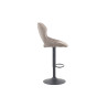 MURIER, chaise de bar hauteur 100-121 cm - tissu doux - hauteur réglable - pieds en métal noir - 7 coloris