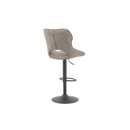 MURIER, chaise de bar hauteur 100-121 cm - tissu doux - hauteur réglable - pieds en métal noir - 7 coloris