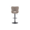 MURIER, chaise de bar hauteur 100-121 cm - tissu doux - hauteur réglable - pieds en métal noir - 7 coloris