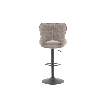 MURIER, chaise de bar hauteur 100-121 cm - tissu doux - hauteur réglable - pieds en métal noir - 7 coloris