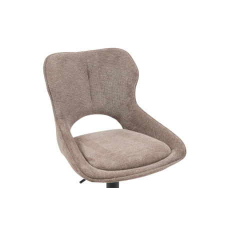 MURIER, chaise de bar hauteur 100-121 cm - tissu doux - hauteur réglable - pieds en métal noir - 7 coloris