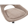 MURIER, chaise de bar hauteur 100-121 cm - tissu doux - hauteur réglable - pieds en métal noir - 7 coloris