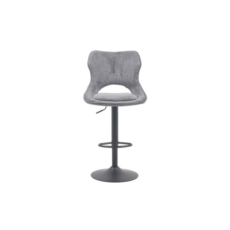 MURIER, chaise de bar hauteur 100-121 cm - tissu doux - hauteur réglable - pieds en métal noir - 7 coloris
