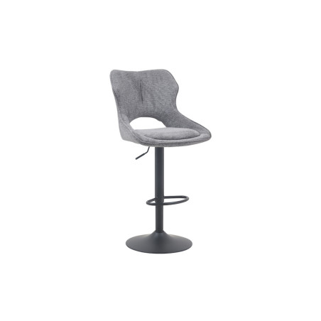MURIER, chaise de bar hauteur 100-121 cm - tissu doux - hauteur réglable - pieds en métal noir - 7 coloris