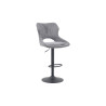 MURIER, chaise de bar hauteur 100-121 cm - tissu doux - hauteur réglable - pieds en métal noir - 7 coloris