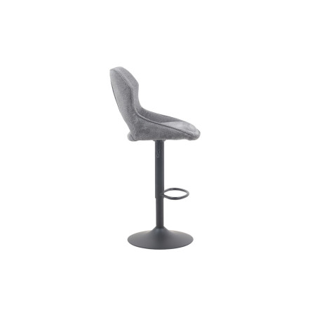 MURIER, chaise de bar hauteur 100-121 cm - tissu doux - hauteur réglable - pieds en métal noir - 7 coloris