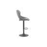 MURIER, chaise de bar hauteur 100-121 cm - tissu doux - hauteur réglable - pieds en métal noir - 7 coloris