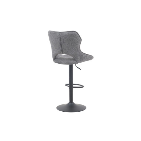 MURIER, chaise de bar hauteur 100-121 cm - tissu doux - hauteur réglable - pieds en métal noir - 7 coloris
