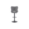 MURIER, chaise de bar hauteur 100-121 cm - tissu doux - hauteur réglable - pieds en métal noir - 7 coloris