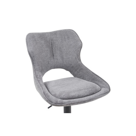 MURIER, chaise de bar hauteur 100-121 cm - tissu doux - hauteur réglable - pieds en métal noir - 7 coloris
