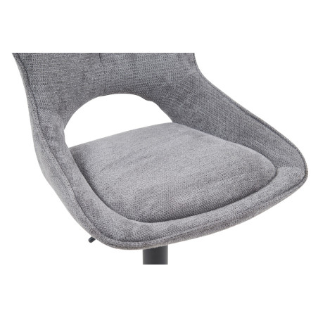 MURIER, chaise de bar hauteur 100-121 cm - tissu doux - hauteur réglable - pieds en métal noir - 7 coloris