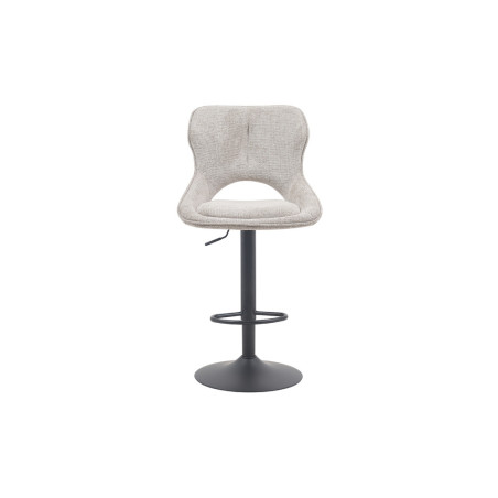 MURIER, chaise de bar hauteur 100-121 cm - tissu doux - hauteur réglable - pieds en métal noir - 7 coloris